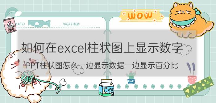 如何在excel柱状图上显示数字 PPT柱状图怎么一边显示数据一边显示百分比？